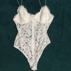 NWT White lace bodysuit!